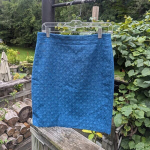 Ann Taylor 4P Blue Pencil Skirt